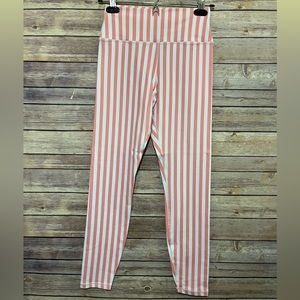 Striped Pink and White Women's Pants